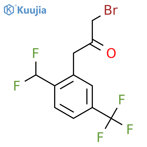1-Bromo-3-(2-(difluoromethyl)-5-(trifluoromethyl)phenyl)propan-2-one structure