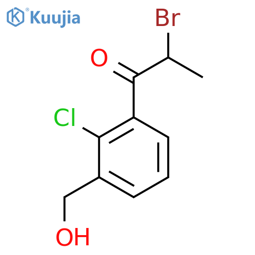 2-Bromo-1-(2-chloro-3-(hydroxymethyl)phenyl)propan-1-one structure