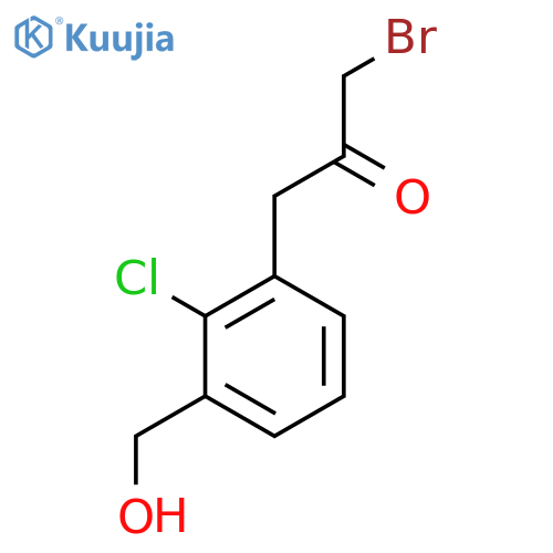 1-Bromo-3-(2-chloro-3-(hydroxymethyl)phenyl)propan-2-one structure