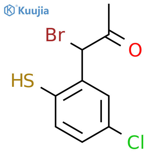 1-Bromo-1-(5-chloro-2-mercaptophenyl)propan-2-one structure