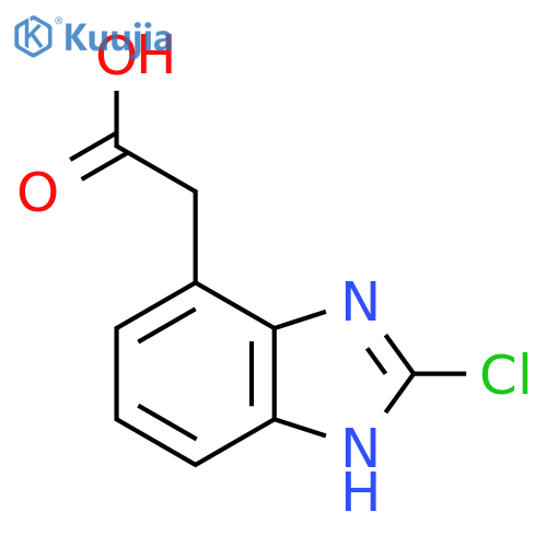 2-Chloro-1H-benzimidazole-4-acetic acid structure
