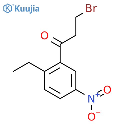 3-Bromo-1-(2-ethyl-5-nitrophenyl)propan-1-one structure