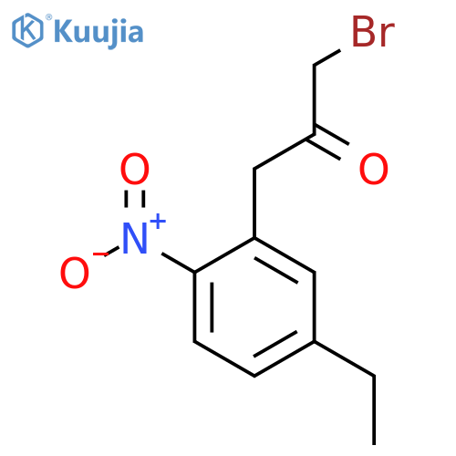 1-Bromo-3-(5-ethyl-2-nitrophenyl)propan-2-one structure