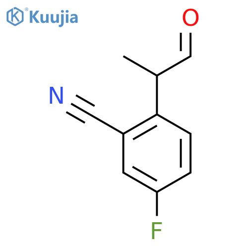 2-Cyano-4-fluorophenylpropanal structure