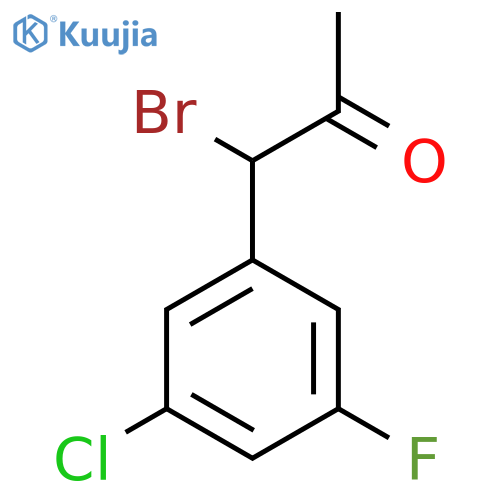 1-Bromo-1-(3-chloro-5-fluorophenyl)propan-2-one structure