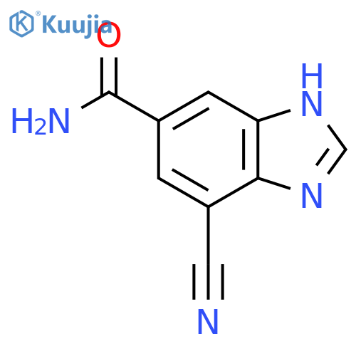 7-Cyano-1H-benzimidazole-5-carboxamide structure