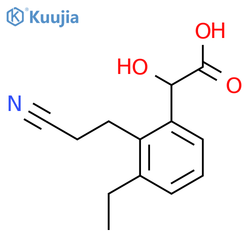 2-(2-Cyanoethyl)-3-ethylmandelic acid structure