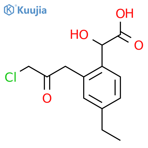 2-(3-Chloro-2-oxopropyl)-4-ethylmandelic acid structure