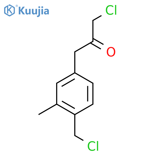 1-Chloro-3-(4-(chloromethyl)-3-methylphenyl)propan-2-one structure