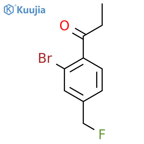 1-(2-Bromo-4-(fluoromethyl)phenyl)propan-1-one structure