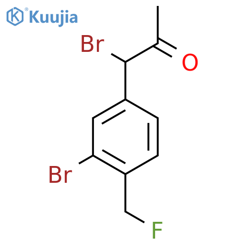 1-Bromo-1-(3-bromo-4-(fluoromethyl)phenyl)propan-2-one structure