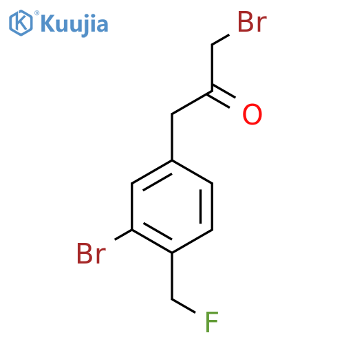 1-Bromo-3-(3-bromo-4-(fluoromethyl)phenyl)propan-2-one structure