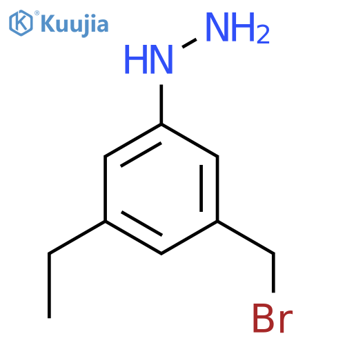 3-(Bromomethyl)-5-ethylphenylhydrazine structure