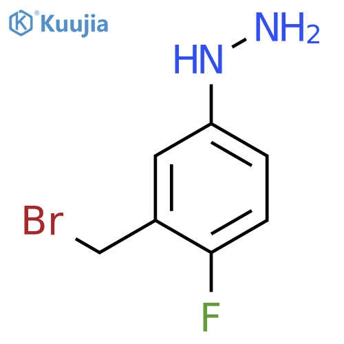 3-(Bromomethyl)-4-fluorophenylhydrazine structure