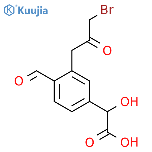 3-(3-Bromo-2-oxopropyl)-4-formylmandelic acid structure