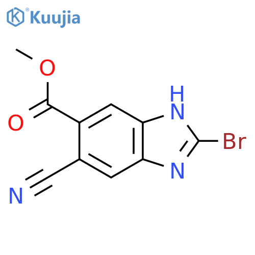 Methyl 2-bromo-5-cyano-1H-benzimidazole-6-carboxylate structure