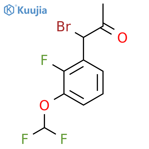 1-Bromo-1-(3-(difluoromethoxy)-2-fluorophenyl)propan-2-one structure