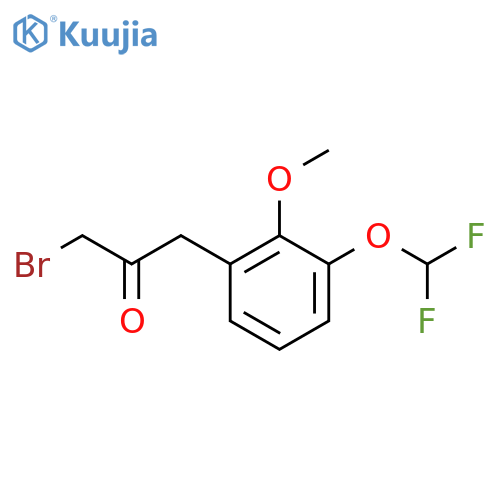 1-Bromo-3-(3-(difluoromethoxy)-2-methoxyphenyl)propan-2-one structure