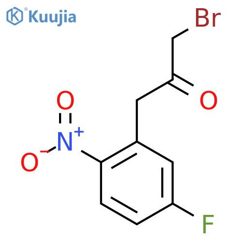 1-Bromo-3-(5-fluoro-2-nitrophenyl)propan-2-one structure