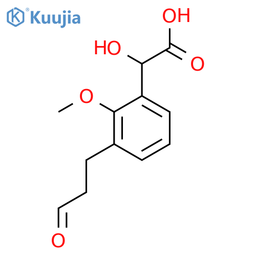 2-Methoxy-3-(3-oxopropyl)mandelic acid structure