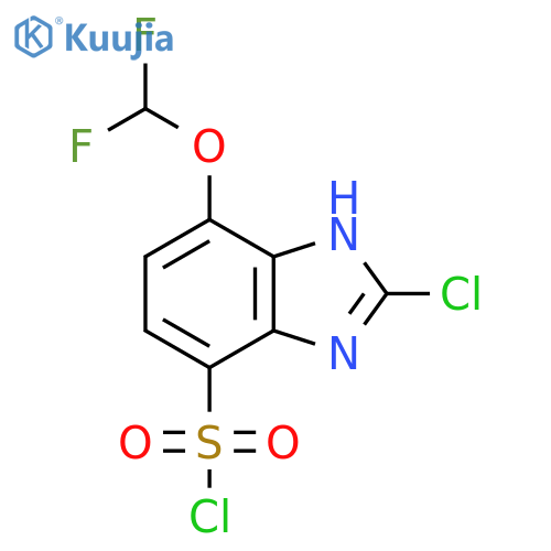 2-Chloro-4-difluoromethoxy-1H-benzimidazole-7-sulfonyl chloride structure