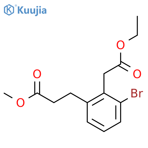 Ethyl 2-bromo-6-(3-methoxy-3-oxopropyl)phenylacetate structure