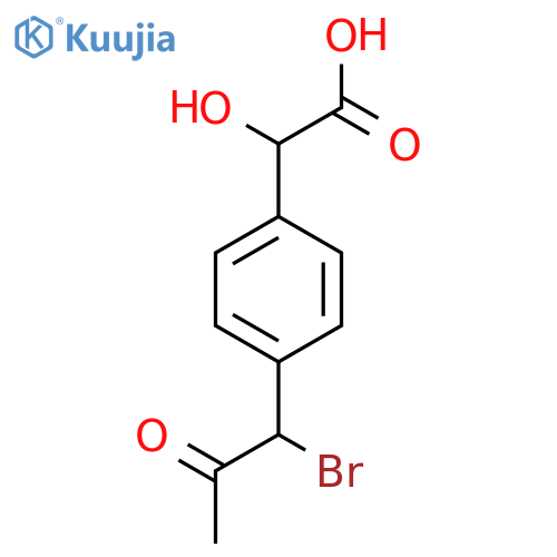 1-Bromo-1-(4-(carboxy(hydroxy)methyl)phenyl)propan-2-one structure