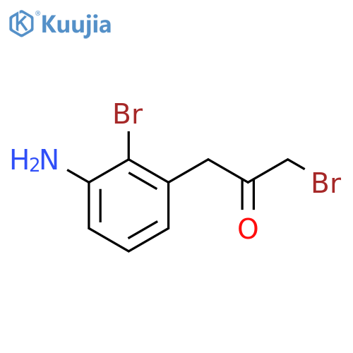 1-(3-Amino-2-bromophenyl)-3-bromopropan-2-one structure