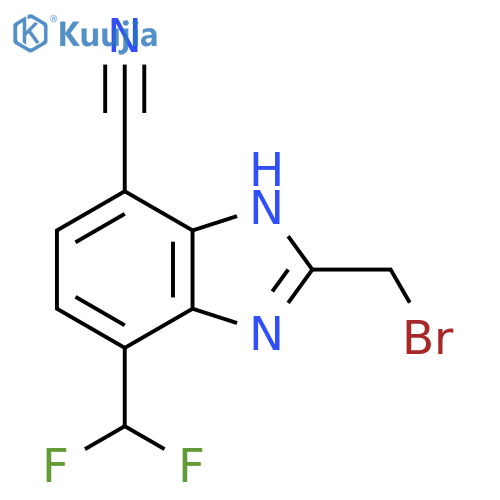 2-Bromomethyl-4-cyano-7-difluoromethyl-1H-benzimidazole structure