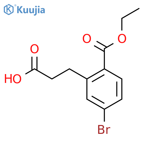Ethyl 4-bromo-2-(2-carboxyethyl)benzoate structure