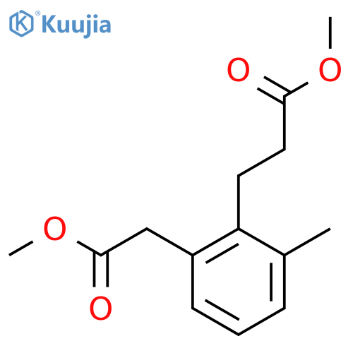 Methyl 2-(3-methoxy-3-oxopropyl)-3-methylphenylacetate structure
