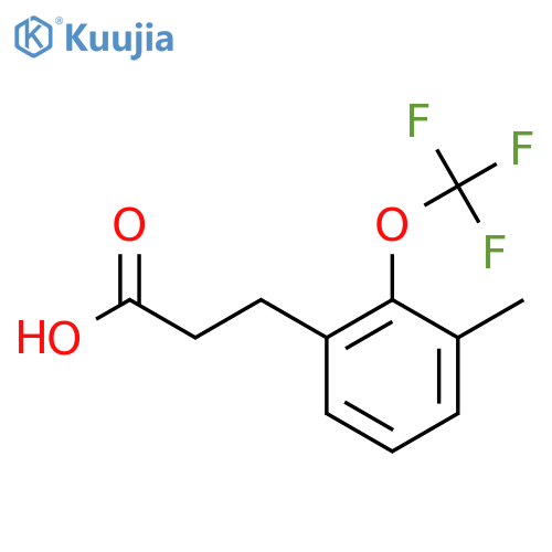 3-(3-Methyl-2-(trifluoromethoxy)phenyl)propanoic acid structure
