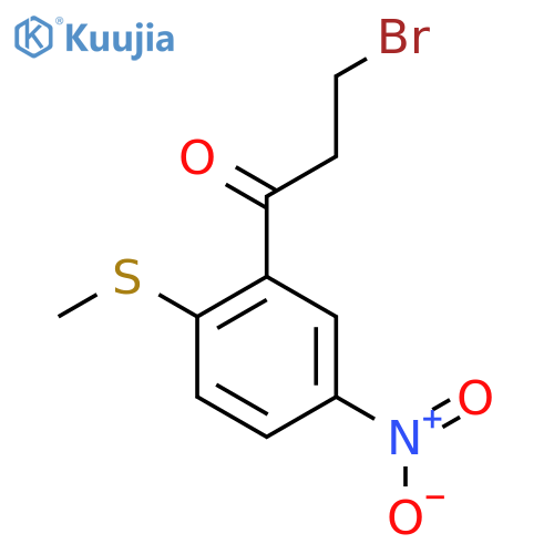 3-Bromo-1-(2-(methylthio)-5-nitrophenyl)propan-1-one structure