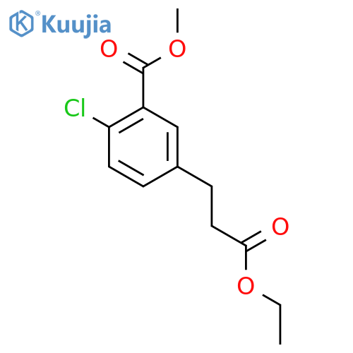 Methyl 2-chloro-5-(3-ethoxy-3-oxopropyl)benzoate structure