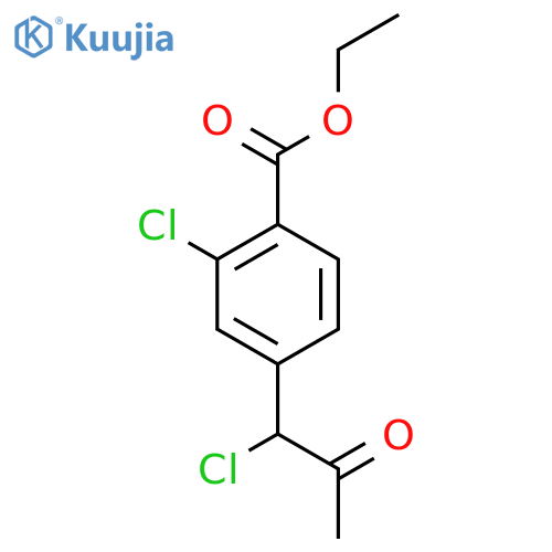 Ethyl 2-chloro-4-(1-chloro-2-oxopropyl)benzoate structure