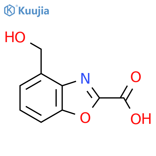 4-(Hydroxymethyl)benzo[d]oxazole-2-carboxylic acid structure
