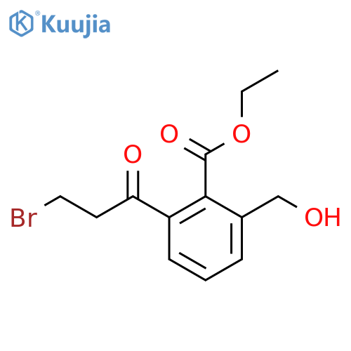 Ethyl 2-(3-bromopropanoyl)-6-(hydroxymethyl)benzoate structure