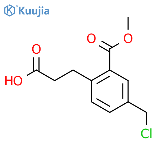 Methyl 2-(2-carboxyethyl)-5-(chloromethyl)benzoate structure
