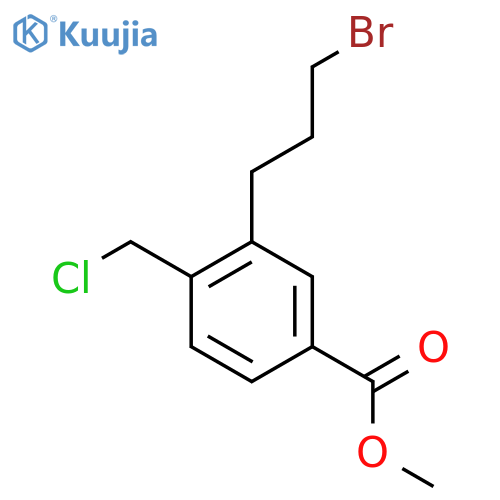 Methyl 3-(3-bromopropyl)-4-(chloromethyl)benzoate structure