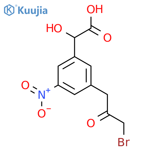 3-(3-Bromo-2-oxopropyl)-5-nitromandelic acid structure
