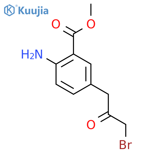 Methyl 2-amino-5-(3-bromo-2-oxopropyl)benzoate structure