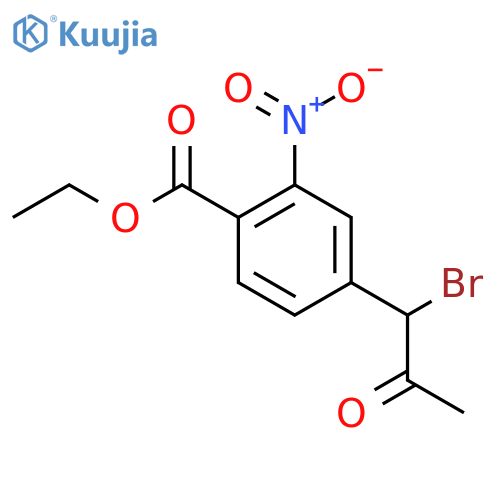 Ethyl 4-(1-bromo-2-oxopropyl)-2-nitrobenzoate structure