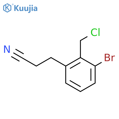 3-(3-Bromo-2-(chloromethyl)phenyl)propanenitrile structure