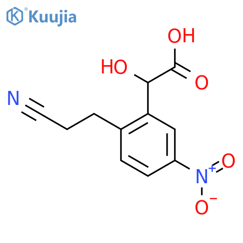 2-(2-Cyanoethyl)-5-nitromandelic acid structure