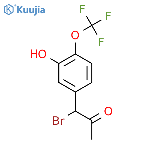 5-(1-Bromo-2-oxopropyl)-2-(trifluoromethoxy)phenol structure