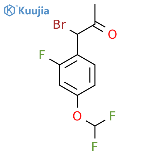 1-Bromo-1-(4-(difluoromethoxy)-2-fluorophenyl)propan-2-one structure
