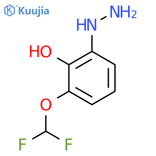3-(Difluoromethoxy)-2-hydroxyphenylhydrazine structure