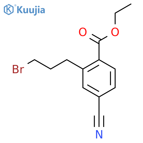 Ethyl 2-(3-bromopropyl)-4-cyanobenzoate structure