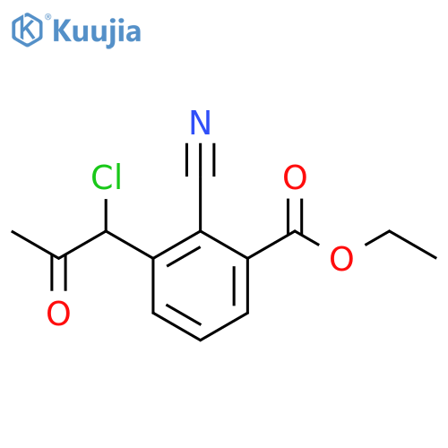 Ethyl 3-(1-chloro-2-oxopropyl)-2-cyanobenzoate structure