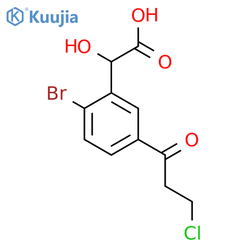 2-Bromo-5-(3-chloropropanoyl)mandelic acid structure